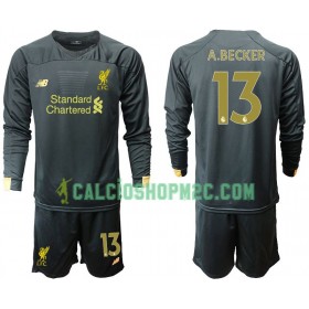 Liverpool A.Becker 13 Portiere Bambino Maglia Prima 2019/2020 Manica Lunga (+ Pantaloncini)